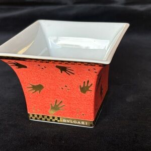 Bvlgari Red and Gold Decorative Container
